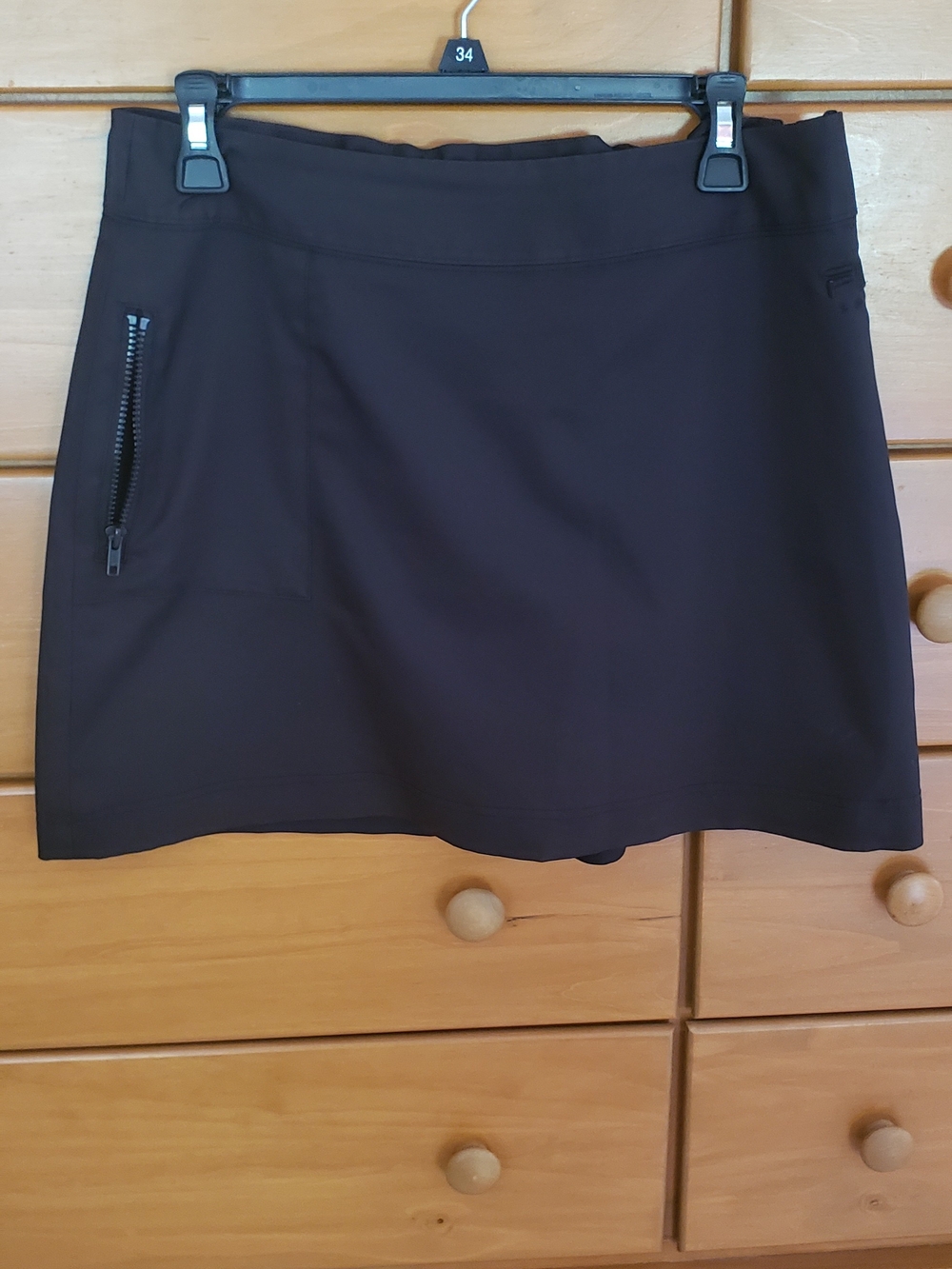 Fila Sport Black Athletic Skort with Red Logo Accent